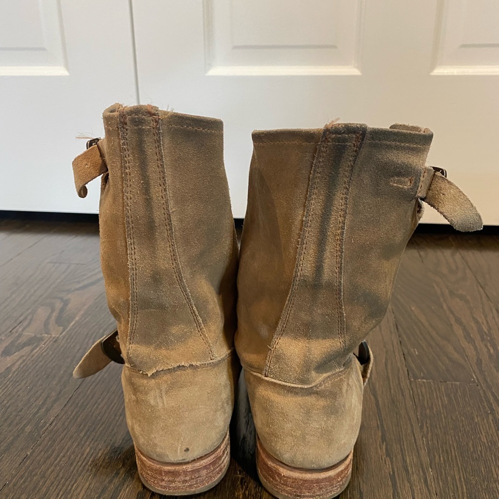 Frye Veronica short boots. mid calf boots. Tan suede - Picture 8 of 8